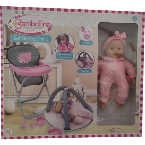Just toys Bambolina Amore Deluxe Σετ 7 Σε 1 Με Κούκλα 36Εκ. BD2115 4895167989147