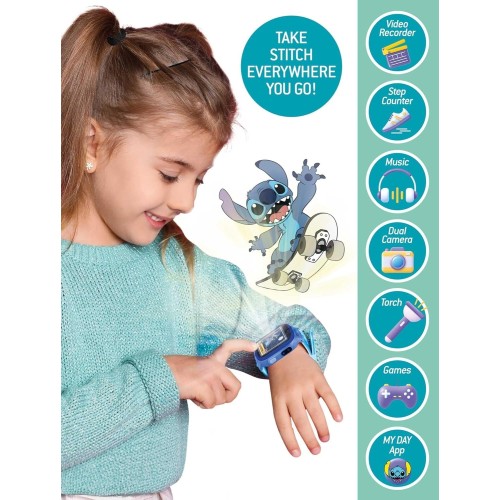 Lisciani Disney Stitch Stitch Smartwatch - Connected Watch For Children From 7 Years -  25.107230 8008324107230
