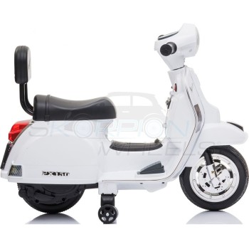 Electric Motorcycle Piaggio Vespa Original License 6V White | Skorpion Wheels - 5245008A 5201671005928