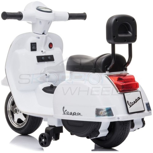 Electric Motorcycle Piaggio Vespa Original License 6V White | Skorpion Wheels - 5245008A 5201671005928