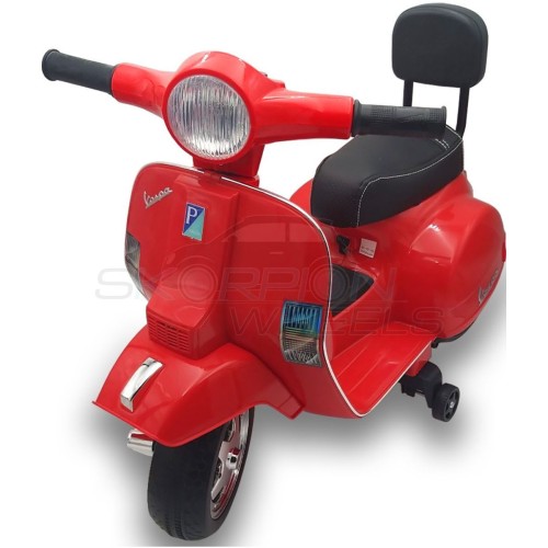 Skorpion Wheels Ηλεκτροκίνητη Μηχανή Piaggio Vespa Original License 6V Κόκκινη 5245008K 5201671005935