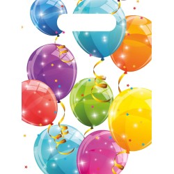 PROCOS Party Bags Sparkling Balloons, 6 Pieces, Multicoloured 088152 5201184881521