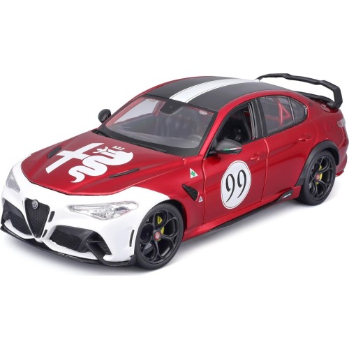 Bburago 11049R/W Collectible Miniature Car, Alfa Red White 18/11049 RED 4893993014491
