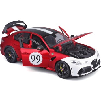 Bburago 11049R/W Collectible Miniature Car, Alfa Red White 18/11049 RED 4893993014491