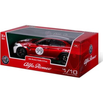 Bburago 11049R/W Collectible Miniature Car, Alfa Red White 18/11049 RED 4893993014491