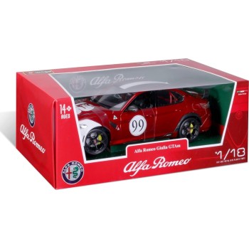Bburago 11049R/W Collectible Miniature Car, Alfa Red White 18/11049 RED 4893993014491