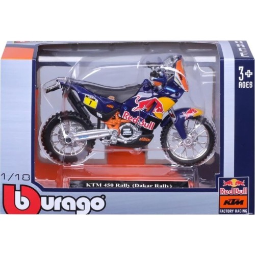 Bburago Ktm 450 Rally Factory Racing Team 1 18 Die Cast, Sorted 18/51073 4893993510702