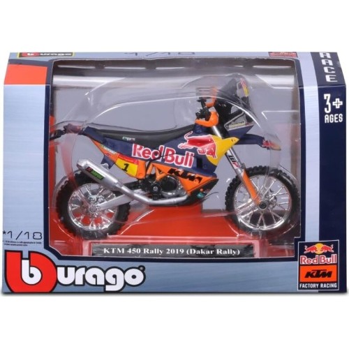 Bburago Ktm 450 Rally Factory Racing Team 1 18 Die Cast, Sorted 18/51073 4893993510702