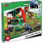Bburago b18-31682 farmland playset horse stable with new holland tractor die cast v 18/31682 4893993316823
