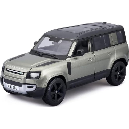 Bburago B18-21101 Land Rover Defender-1:24 Scale-Incredibly Detailed Die-Cast Repli 18/21101 GREEN 4893993211012