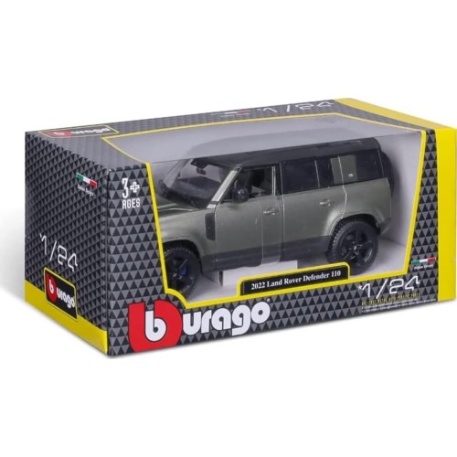 Bburago B18-21101 Land Rover Defender-1:24 Scale-Incredibly Detailed Die-Cast Repli 18/21101 GREEN 4893993211012