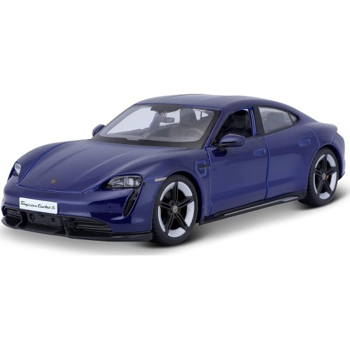 Bburago Porsche Taycan Turbo S In Blue In 1/24 Scale 18-21098B 18/21098 BLUE 4893993002764