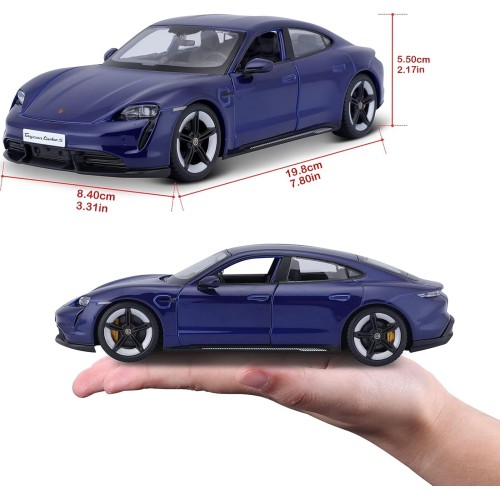 Bburago Porsche Taycan Turbo S Σε Μπλε Σε Κλίμακα 1/24 18-21098B 18/21098 BLUE 4893993002764