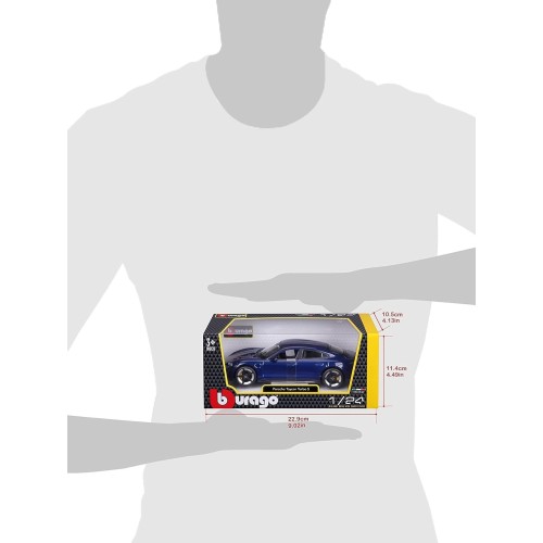 Bburago Porsche Taycan Turbo S In Blue In 1/24 Scale 18-21098B 18/21098 BLUE 4893993002764