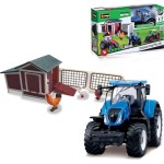 Bburago B18-31681 Farmland Playset Chicken Coop With Die-Cast New Holland Tractor V 18/31681 4893993316816