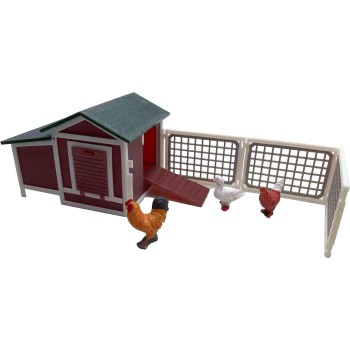 Bburago B18-31681 Farmland Playset Chicken Coop With Die-Cast New Holland Tractor V 18/31681 4893993316816