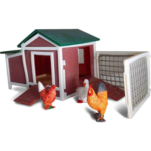 Bburago B18-31681 Αγρόκτημα Farmland Chicken Coop With 1 Tractor Τρακτέρ New Holland 18/31681 4893993316816