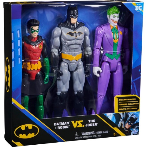 Spin Master DC The Batman Dc Comics Batman – Pack Of 3 Figurines 30 Cm Batman/Robin/The Joke 102116 778988344651
