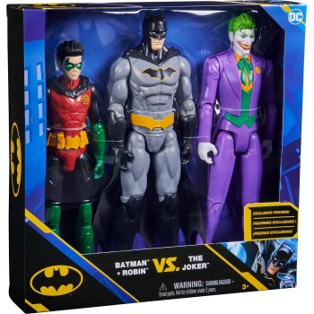Spin Master DC The Batman Dc Comics Batman – Pack Of 3 Figurines 30 Cm Batman/Robin/The Joke 102116 778988344651