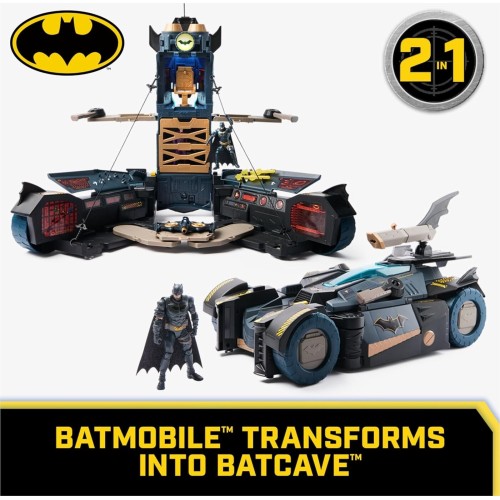 Spin Master DC: Batman - Ultimate Transforming Batmobile Που Μεταμορφώνεται Απόλυτο, Σετ Παιχνιδιού Batman 2 Σε 1 102117 6811470