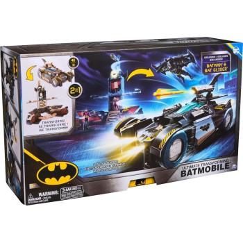 Spin Master DC: Batman - Ultimate Transforming Batmobile Που Μεταμορφώνεται Απόλυτο, Σετ Παιχνιδιού Batman 2 Σε 1 102117 6811470
