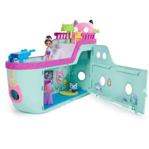 Spin Master Gabbys Dollhouse, Gabby Cat Friend Ship, Cruise Ship Toy With 2 Toy Figures 102120 778988502006