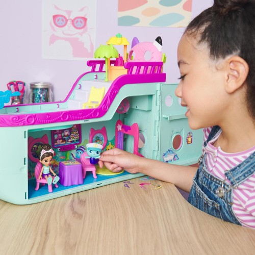 Spin Master Gabbys Dollhouse, Gabby Cat Friend Ship, Cruise Ship Toy With 2 Toy Figures 102120 778988502006