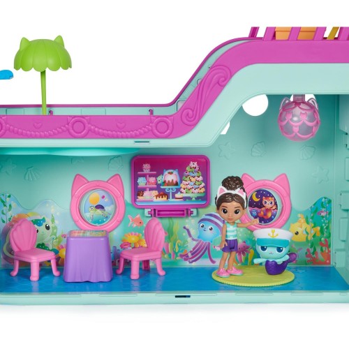 Spin Master Gabbys Dollhouse, Gabby Cat Friend Ship, Cruise Ship Toy With 2 Toy Figures 102120 778988502006