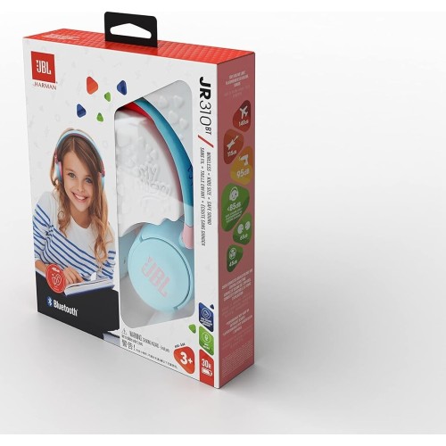 Jbl Jr 310 Bt Childrens On-Ear Headphones With  And Built-In Microphone, Bl JBL1028BTBL 6925281976872
