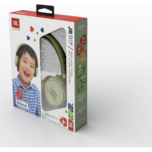 Jbl Jr 310 Bt Childrens On-Ear Headphones With Bluetooth And Built-In Micro JBL1028BTGREEN 6925281976896
