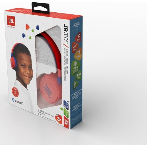 JBL Jr 310 BT Childrens On-ear Headphones With Bluetooth and Built-in Micro JBL1028BTRED 6925281976858