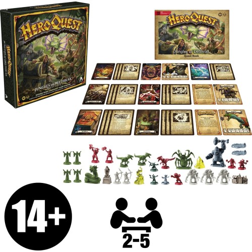 Hasbro Gaming Avalon Hill Heroquest Jungles Of Delthrak F9907 5010996227775