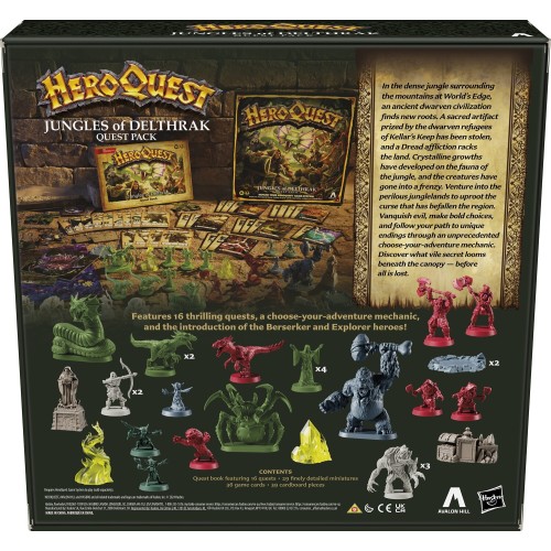Hasbro Gaming Avalon Hill Heroquest Jungles Of Delthrak F9907 5010996227775