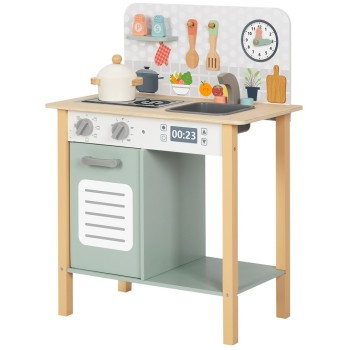 TOOKY TOY Hi Pando Ξύλινο Σετ Κουζίνα Με Κουζινικά HP036 6976831551605