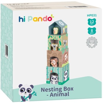 TOOKY TOY Hi Pando Πύργος Στοίβαξης Ζωάκια HP031 6976831551551