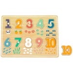 TOOKY TOY Hi Pando Ξύλινο Παζλ Σφηνώματα Αριθμοί HP015 6976831551391