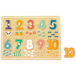 TOOKY TOY Hi Pando Ξύλινο Παζλ Σφηνώματα Αριθμοί HP015 6976831551391