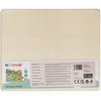TOOKY TOY Hi Pando Ξύλινο Παζλ Σφηνώματα Δεινόσαυροι HP017 6976831551414