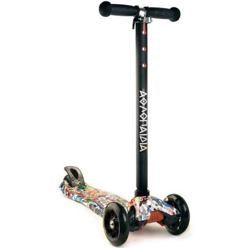 αθλοπαιδιά πατίνι scooter 3τροχο, με φωτιζόμενα ροδάκια, 12 002.61210/12 9985777001294