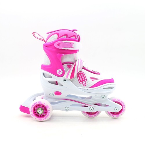 ΑΘΛΟΠΑΙΔΙΑ Adjustable Inline/roller Skates/ice Skates, 3 in 1, for Girls, Fuchsia Color, Size 34-37 002.10320/K/34 9985777002642