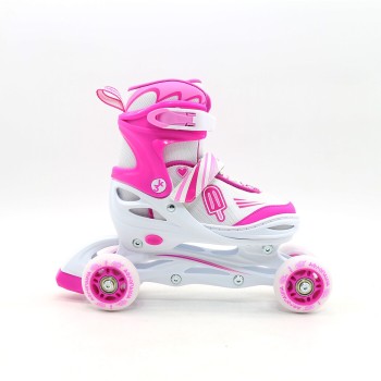 ΑΘΛΟΠΑΙΔΙΑ Adjustable Inline/roller Skates/ice Skates, 3 in 1, for Girls, Fuchsia Color, Size 34-37 002.10320/K/34 9985777002642