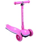 ΑΘΛΟΠΑΙΔΙΑ 3-wheel Foldable Scooter With Illuminated Base and Wheels - Fuchsia 002.61214/FU 9985777008842
