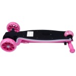 ΑΘΛΟΠΑΙΔΙΑ 3τροχο πατίνι scooter αναδιπλούμενο με φωτιζόμενη βάση και ροδάκια - φούξια 002.61214/FU 9985777008842
