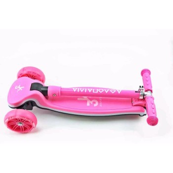 ΑΘΛΟΠΑΙΔΙΑ 3-wheel Foldable Scooter With Illuminated Base and Wheels - Fuchsia 002.61214/FU 9985777008842