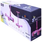 ΑΘΛΟΠΑΙΔΙΑ 3-wheel Foldable Scooter With Illuminated Base and Wheels - Fuchsia 002.61214/FU 9985777008842