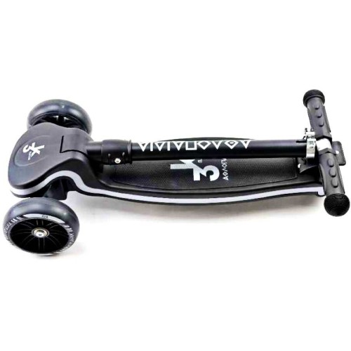 ΑΘΛΟΠΑΙΔΙΑ 3-wheel Foldable Scooter With Illuminated Base and Wheels - Black 002.61214/BL 9985777008835