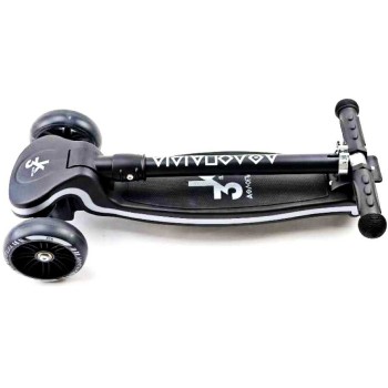ΑΘΛΟΠΑΙΔΙΑ 3-wheel Foldable Scooter With Illuminated Base and Wheels - Black 002.61214/BL 9985777008835