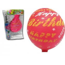 Toys-shop Choice Balloon Let`S Party Μπαλόνια Με Τρόμπα Happy Birthday JZ045617 6990416456178