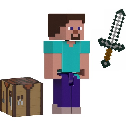 Mattel Φιγούρες 8Εκ Minecraft Steve Core Figure Παιδική Φιγούρα Παιχνιδιού GTP08 / JCN28 194735273546