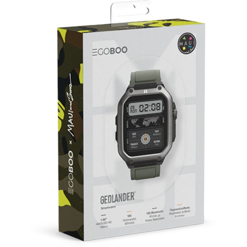 Egoboo Geolander Smartwatch Με Παλμογράφο Πράσινο MUGTX09GRN 5207244012140